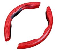 Antideslizante Funda Volante para KIA para Magentis para Mañana para Cubiertas De Dirección Transpirables Protector 2 Uds Cubierta Rueda Coche Fibra Carbono Auto(B/Red)