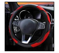 Antideslizante Funda Volante para Lancer para Captiva Accesorios para Automóviles Cubierta Manija Automóvil Cubiertas Volante Fibra Carbono Cuero PU(Rojo)