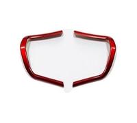 Antideslizante Funda Volante para Mazda 3 MX-30 CX-50 CX-60 CX-30 2022 2023 Accesorios Protector para Volante Coche Carbono Rojo Plata Interruptor Pegatina Embellecedor Marco(Red 3)