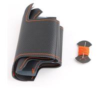 Antideslizante Funda Volante para Pajero Sport 2004 para Montero Sport 2004 Funda Volante Cuero Trenzado Coche Personalizada DIY(Orange Thread)