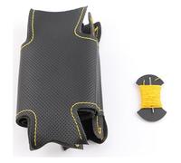 Antideslizante Funda Volante para Pajero Sport 2004 para Montero Sport 2004 Funda Volante Cuero Trenzado Coche Personalizada DIY(Yellow Thread)