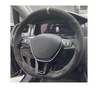 Antideslizante Funda Volante para VW para G&olf 7 Mk7 para T&Ouran para Polo para Passat B8 para T&iguan Funda Volante Coche Personalizada Antideslizante Gamuza Negra(Brown Thread)