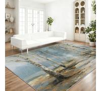 Antideslizante Lavable Alfombra 120 x 180 cm - Alfombras Pelo Corto Impresión Estilo De Pintura Al Óleo Abedul Camino, Gris Moderna Alfombra Decorativas para Salon Dormitorio Sofá de Noche