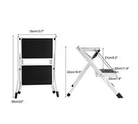 Antideslizante Little Giant Escalera de Seguridad con 2 peldaños Taburetes Plegables con Bandeja de Herramientas Robusto portátil Ligero Ahorro de Espacio para el Almacenamiento