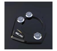 Antideslizante Para KTM RC 125 200 390 Duke 690 SMC 950 990 Adventure Supermoto SMT SM/R Extensión De Soporte Lateral Almohadilla Pie(Black C)