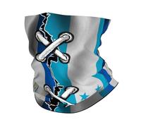 Antideslizante Polainas de Cuello,Bandera Ondulada de Honduras y Nicaragua,Sombreros Protección UV Cuello Pañuelo para Deportes Pesca Caza 26X30cm