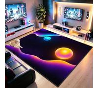 Antideslizante Tapete de Protección de Madera Baldosas, Alfombra de Área de Juegos Grande para Dormitorio de Niños, Alfombra de Juegos 3D, Alfombra Antideslizante para Sala de Juegos 110 x 120cm
