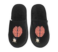 Antideslizante Zapatillas de Estar por Casa Cerebros con mechas explosivas Pantuflas Casa Ligero Pantuflas Hombre para Hombre Invierno Hogar M