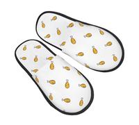 Antideslizante Zapatillas de Peluche Pollo frito crujiente1 Zapatillas Casa Cómodo Pantuflas Esponjosas para Adulto Viaje Hombre L