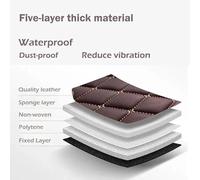 Antideslizantes Alfombrillas Alfombrillas Coche para Jaguar para F-Pace 2016-2020 Almohadillas Pie Personalizadas Automóvil Cubierta Alfombra Interiores Alfombrillas Interior(Vino Rojo)