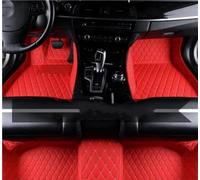 Antideslizantes Alfombrillas Alfombrillas Cuero Suelo Coche Kit Alfombras Almohadillas Los Pies Accesorios para Serie 5 2008-2013 Talonera Goma(Rojo,LHD)