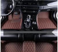 Antideslizantes Alfombrillas Alfombrillas Cuero Suelo Coche Kit Alfombras Almohadillas Los Pies Accesorios para Serie 5 2008-2013 Talonera Goma(Café,LHD)