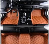 Antideslizantes Alfombrillas Alfombrillas Cuero Suelo Coche Kit Alfombras Almohadillas Los Pies Accesorios para Serie 5 2008-2013 Talonera Goma(Marrón,RHD)