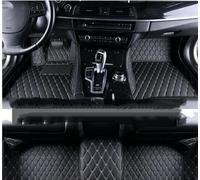 Antideslizantes Alfombrillas Alfombrillas Cuero Suelo Coche Kit Alfombras Almohadillas Los Pies Accesorios para Serie 5 2008-2013 Talonera Goma(Negro,LHD)