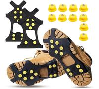 Antideslizantes para Zapatos con 10 Puntas Tacos de Hielo Tracción Antideslizante Más de Zapatos Racos de Hielo Tracción para Hombres y Mujeres Tacos de tracción sobre Zapatos/Botas