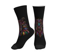 Antideslizantes Running Calcetines lobo abstracto Calcetine Mujer Casual Calcetines para Hombre Mujer Trabajo 40cm