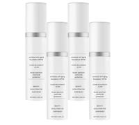 Antiedad Tinted Hidratante SPF46, base líquida hidratante ligera con opacidad construible, maquillaje brillante de amplio espectro protección UVA/UVB para un suave (4 unidades)