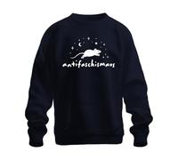 Antifascismo Ratón Antifa Statement Sudadera Sudadera, Azul marino, 3XL