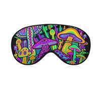 Antifaz 3D supersuave para hombres, mujeres y niños, antifaz para dormir de seda, antifaz para dormir con correa elástica (Trippy Mushroom Magic World Glowing Psychedelic Art)