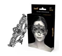 Antifaz ancho de encaje Coquette Chic Desire - negro