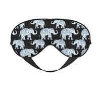 Antifaz azteca con estampado de elefante para dormir que bloquea la luz, vendas de moda para mujeres y hombres, avión o siesta de viaje