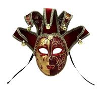 Antifaz Carnaval Mujer,Accesorios para Fiestas De Carnaval MáScara Facial HeterocromáTica De Cara Completa (Red, One Size)