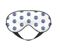 Antifaz cómoda con estampado de mal de ojos, transpirable, ajustable, para hombres y mujeres, ligera, para viajes, yoga, trabajo