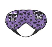 Antifaz con diseño de terror sobre estampado morado, elegante, ligero, para viajes, yoga, siesta, meditación, camping, trabajo, relajación