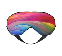 Antifaz con estampado de océano y arco iris, ligera, para viajes, yoga, siesta, meditación, camping, trabajo, relajación