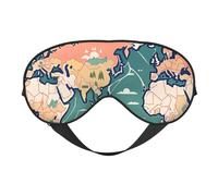 Antifaz con estampado de susurros abstractos suaves, antifaz ajustable y transpirable para dormir, con bloqueo de luz y de doble cara