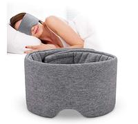 Antifaz de algodón para dormir para hombres y mujeres, antifaz hecho a mano para dormir, bloqueo de luz, transpirable, cómoda para los ojos, sombra de ojos para avión, siesta, viajes, con tapones para