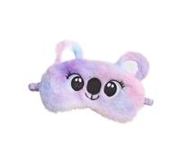 Antifaz de animé de felpa para dormir, lindo koala, máscara para dormir para niños, máscara de dibujos animados 3D, cubierta de ojos vendados, banda para los ojos de viaje, parche de sombra (morado, 1