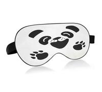 Antifaz de bambú con diseño de panda de acuarela para dormir divertido antifaz para dormir con correa ajustable pintura de lavado de tinta suave y ligero con los ojos vendados para hombres mujeres tra