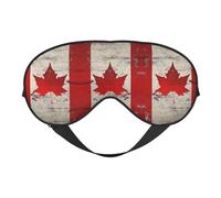 Antifaz de bandera canadiense para máxima comodidad para dormir, ajustable, transpirable y elegante, perfecto para sensibilidad a la luz, insomnio