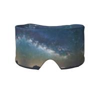 Antifaz de dormir con estampado de cielo nocturno estrellado, bloquea la luz, suave y cómodo, con diadema de pasta ajustable