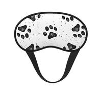 Antifaz de dormir con patrón de pata de perro para adultos, opaca, cómoda máscara de ojos que bloquea la luz para viajes, yoga