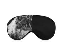 Antifaz de lobo gris salvaje con correa ajustable, cómodo y suave, ayuda para dormir, antifaz que bloquea la luz