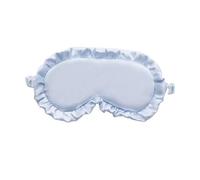 Antifaz de seda con volantes para dormir, cubierta de ojos para dormir, multicolor, parches opacos para dormir mejor para mujer y hombre (azul)