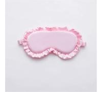 Antifaz de seda con volantes para dormir, cubierta de ojos para dormir, multicolor, parches opacos para dormir mejor para mujer y hombre (rosa)