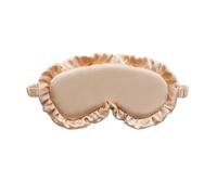 Antifaz de seda con volantes para dormir, cubierta de ojos para dormir, multicolor, parches opacos para dormir mejor para mujer y hombre (dorado)