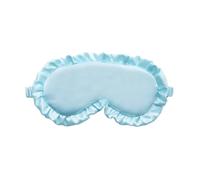 Antifaz de seda con volantes para dormir, cubierta de ojos para dormir, multicolor, parches opacos para que mujeres y hombres duerman mejor (verde fresco)