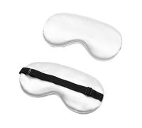 Antifaz De Seda Máscara For Dormir, Parche For Ojos, Cubierta For Ojos De Seda Imitada A Rayas, Ayuda For Dormir(White)