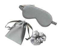 Antifaz De Seda Mascarilla For Dormir, Mascarilla De Seda For Ojos, Tirita For Dormir, Cubierta For Ojos, Parches(Gray 3Pcs)