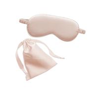 Antifaz de seda para dormir con bolsa de transporte, sombra de ojos de viaje para mujeres y hombres, cubierta de siesta, cómodo parche para ayudar a descansar (rosa fresco)