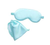 Antifaz de seda para dormir con bolsa de transporte, sombra de ojos de viaje para mujeres y hombres, cubierta de siesta, cómodo parche para ayudar a descansar (verde fresco)