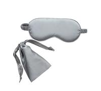 Antifaz de seda para dormir con bolsa de transporte, sombra de ojos para dormir de viaje para mujeres y hombres, cubierta de siesta, cómodo parche para ayudar a descansar (gris)