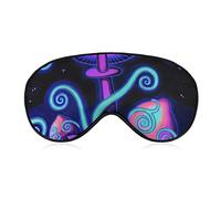 Antifaz de seda Trippy Mushroom Magical Art Sleeping Mask Blindfold Eyeshade para juegos Party Sleeping Travel, Sleeping Eye Mask Eye Cover con correa elástica