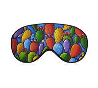 Antifaz de seda Wilder California Prickly Pear Colorido Cactus Antifaz para dormir Sombra de ojos para viajes Trabajo Turno Dormir siestas, Antifaz para dormir Cubierta de ojos con banda elástica