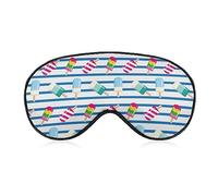 Antifaz de verano con diseño de helados para dormir, para hombres, mujeres, adolescentes, niños, para dormir por la noche, cubierta de sombra de ojos y venda, bloquea la luz, suave comodidad para