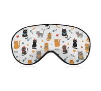 Antifaz de viaje suave con diseño de gato, para mascotas, sin presión, transpirable, cómodo y antifaz para dormir.